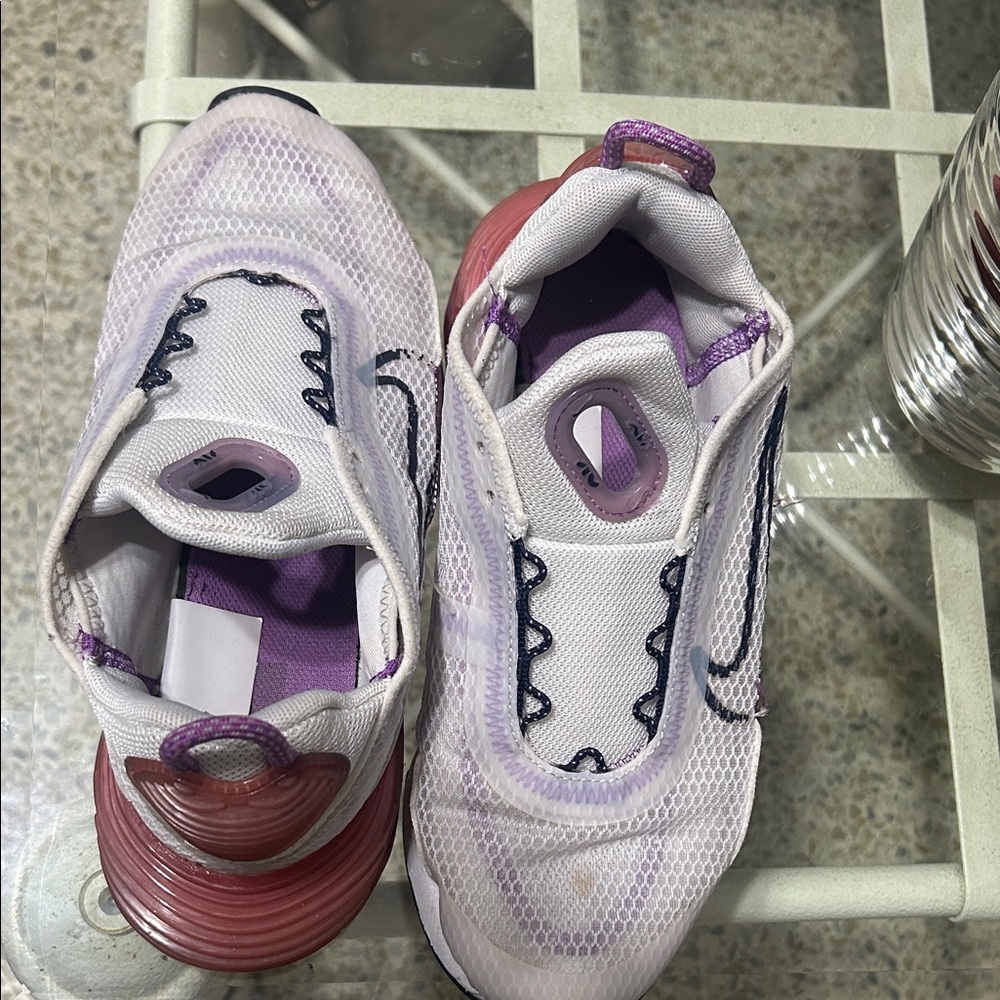 Nike Air Max White and Pink Slip-On Shoes